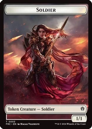 Soldier // Shark Double-Sided Token (FRC-3 // 6) - Commander: Reality Fracture Foil - Card Brawlers