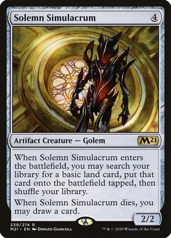 Solemn Simulacrum [Core Set 2021] - Card Brawlers