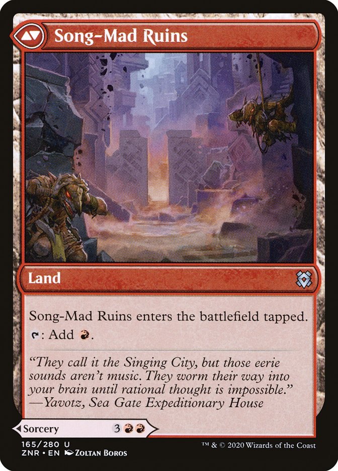 Song - Mad Treachery // Song - Mad Ruins [Zendikar Rising] - Card Brawlers