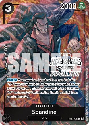 Spandine (Online Regional Finalist Card Set 2025 Vol.1) (EB01-043) - One Piece Promotion Cards Foil - Card Brawlers