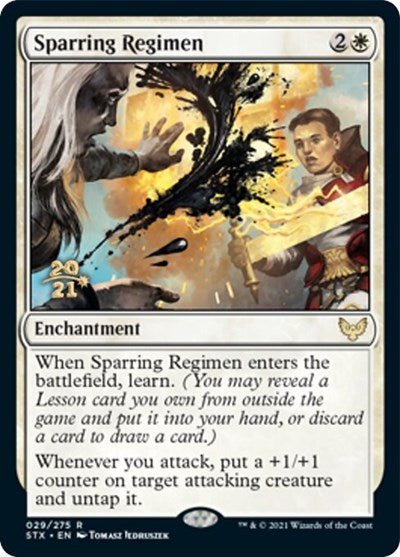 Sparring Regimen [Strixhaven: School of Mages Prerelease Promos] - Card Brawlers