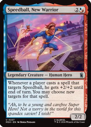 Speedball, New Warrior (MSH-227) - Marvel Super Heroes - Card Brawlers