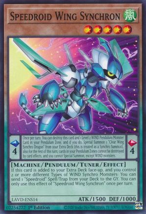 Speedroid Wing Synchron (LAVD-ENS14) - Legendary Arc-V Decks 1st Edition - Card Brawlers