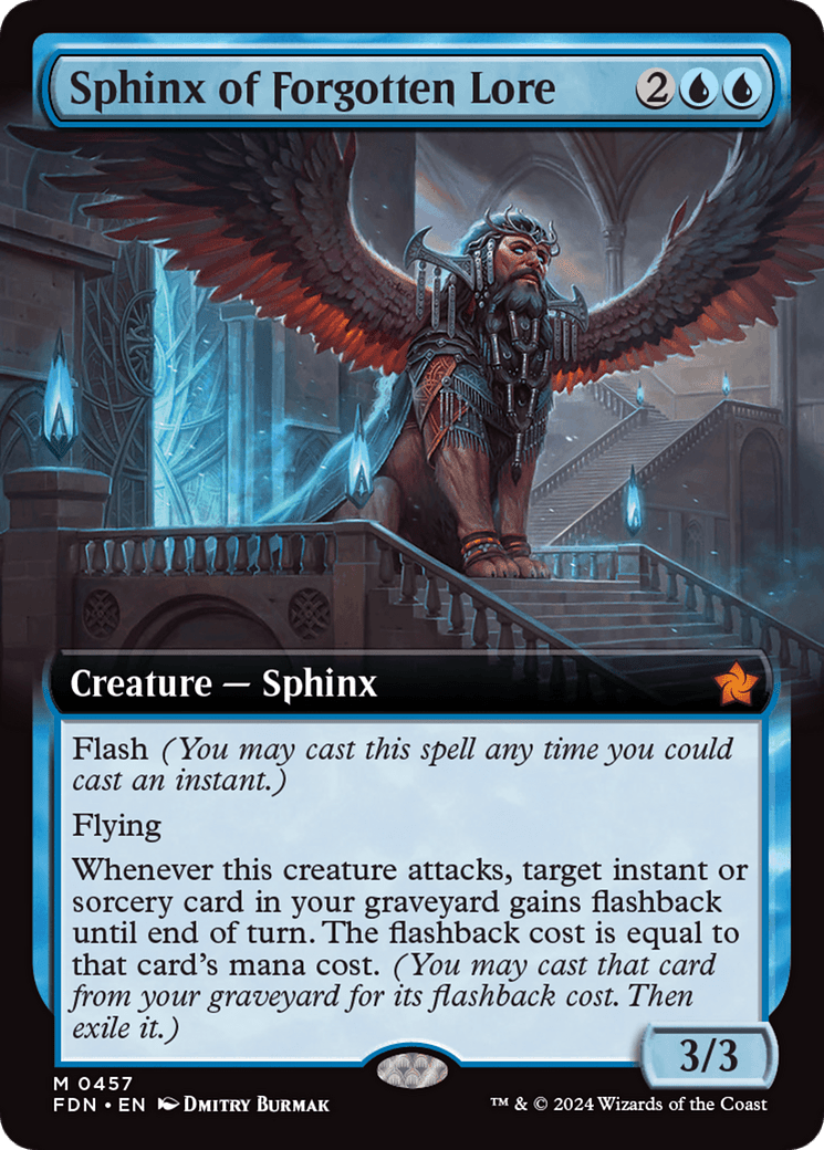Sphinx of Forgotten Lore (Extended Art) [Foundations] - Card Brawlers