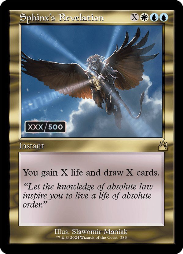 Sphinx's Revelation (Retro) (Serialized) [Ravnica Remastered] - Card Brawlers
