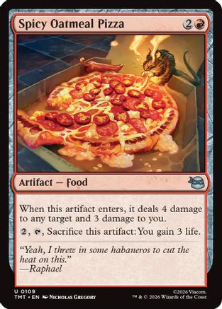 Spicy Oatmeal Pizza (TMT-109) - Teenage Mutant Ninja Turtles - Card Brawlers