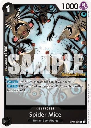 Spider Mice (OP14-081) - The Azure Sea's Seven Release Event Cards - Card Brawlers