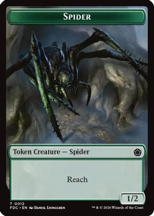 Spider // Phyrexian Beast Double-Sided Token (FDC-12 // 11) - Commander: Foundations - Card Brawlers