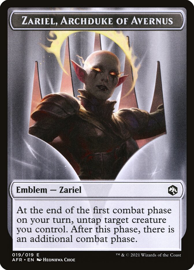Spider // Zariel, Archduke of Avernus Emblem Double - Sided Token [Dungeons & Dragons: Adventures in the Forgotten Realms Tokens] - Card Brawlers