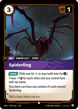 Spiderling (097/166) - Vendetta Foil - Card Brawlers