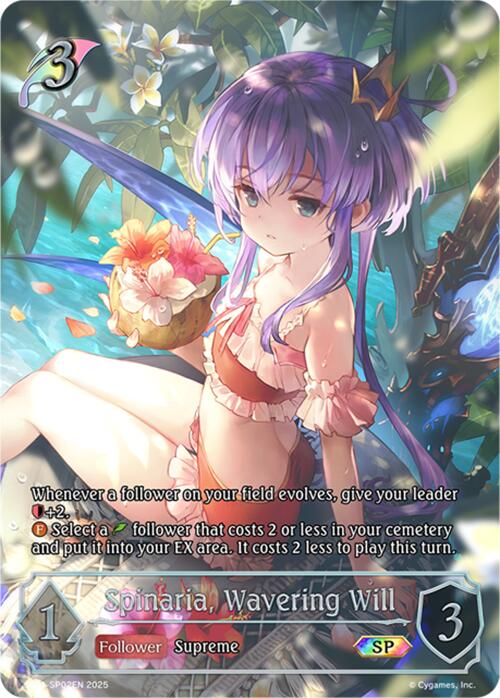 Spinaria, Wavering Will (SP) (SP02EN) (SP01 - SP02EN) [Seaside Memories] - Card Brawlers