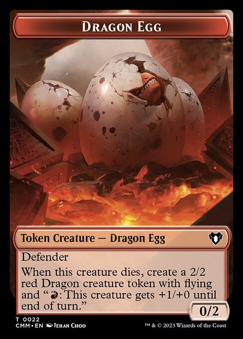 Spirit (0010) // Dragon Egg Double - Sided Token [Commander Masters Tokens] - Card Brawlers