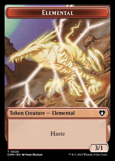 Spirit (0039) // Elemental (0025) Double - Sided Token [Commander Masters Tokens] - Card Brawlers