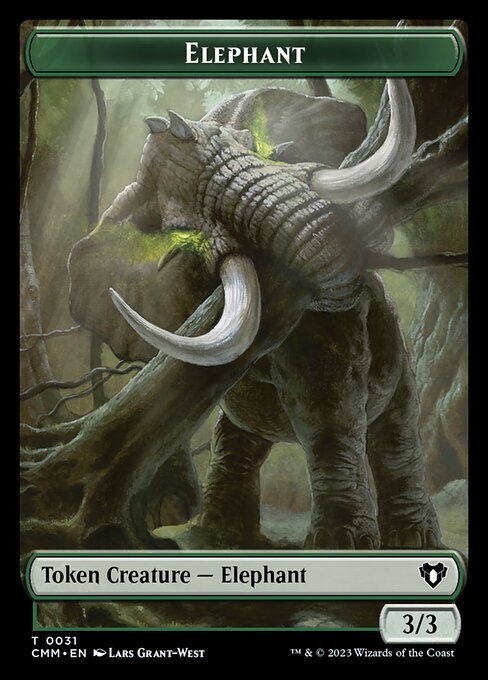Spirit (0039) // Elephant Double - Sided Token [Commander Masters Tokens] - Card Brawlers