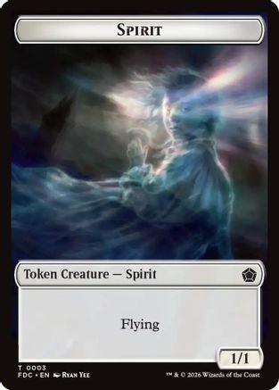 Spirit // Clue Double-Sided Token (FDC-3 // 13) - Commander: Foundations - Card Brawlers