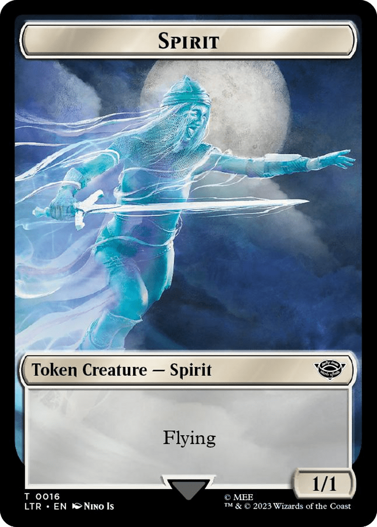 Spirit // Food (0024) Double - Sided Token (Surge Foil) [The Lord of the Rings: Tales of Middle - Earth Tokens] - Card Brawlers