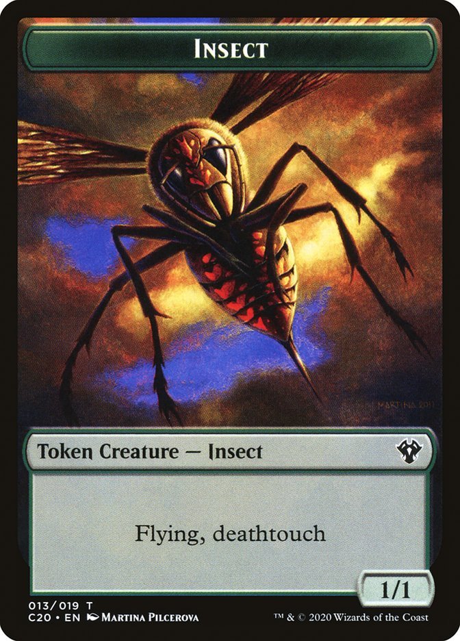 Spirit // Insect (013) Double - Sided Token [Commander 2020 Tokens] - Card Brawlers
