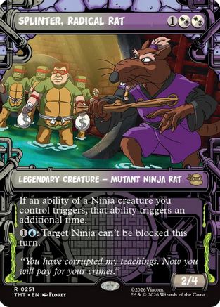 Splinter, Radical Rat (Showcase) (TMT-251) - Teenage Mutant Ninja Turtles - Card Brawlers