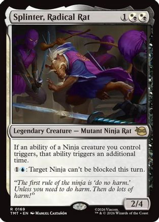 Splinter, Radical Rat (TMT-169) - Teenage Mutant Ninja Turtles - Card Brawlers