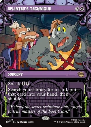 Splinter's Technique (Showcase) (TMT-233) - Teenage Mutant Ninja Turtles - Card Brawlers