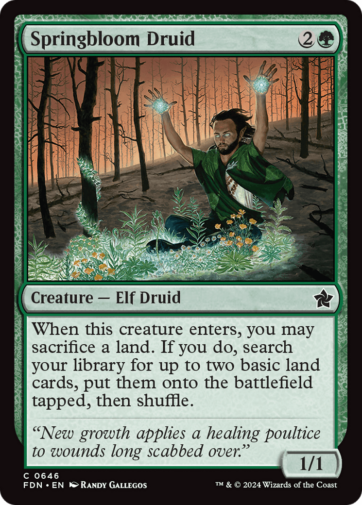 Springbloom Druid [Foundations] - Card Brawlers
