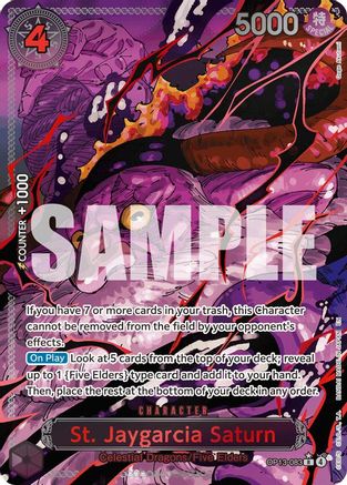 St. Jaygarcia Saturn (Parallel) (OP13-083) - Carrying On His Will Foil - Card Brawlers