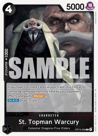 St. Topman Warcury (OP13-089) - Carrying On His Will Foil - Card Brawlers