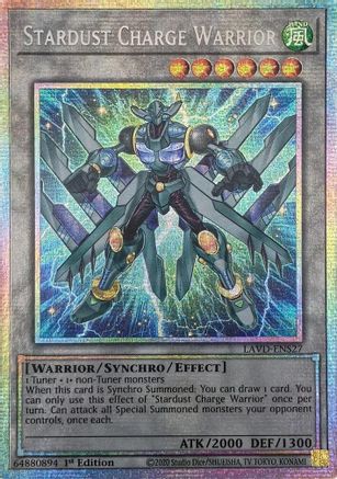 Stardust Charge Warrior (Starlight Rare) (LAVD-ENS27) - Legendary Arc-V Decks 1st Edition - Card Brawlers