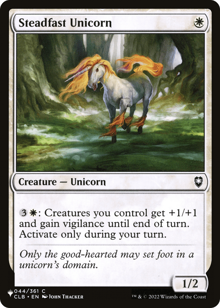 Steadfast Unicorn [The List] - Card Brawlers