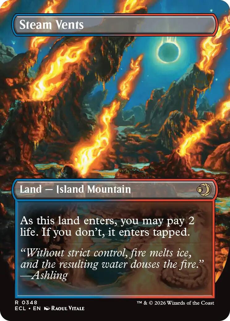 Steam Vents (Borderless) [Lorwyn Eclipsed] - Card Brawlers