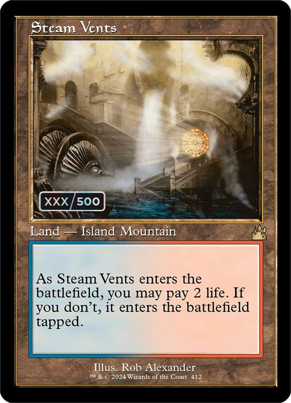 Steam Vents (Retro) (Serialized) [Ravnica Remastered] - Card Brawlers