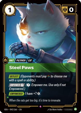 Steel Paws (043/166) - Vendetta Foil - Card Brawlers