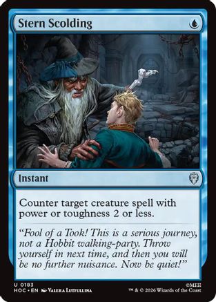 Stern Scolding (HOC-183) - The Hobbit: Eternal-Legal - Card Brawlers