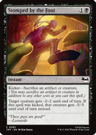 Stomped by the Foot (TMT-082) - Teenage Mutant Ninja Turtles Foil - Card Brawlers