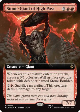 Stone-Giant of High Pass (Extended Art) (HOB-304) - The Hobbit Foil - Card Brawlers