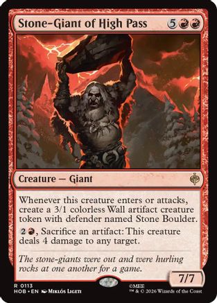Stone-Giant of High Pass (HOB-113) - The Hobbit - Card Brawlers