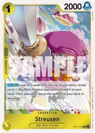 Streusen (113) (OP17-113) - The World's Strongest Warriors Foil - Card Brawlers