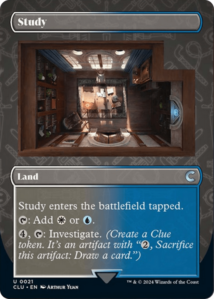 Study (Borderless) [Ravnica: Clue Edition] - Card Brawlers