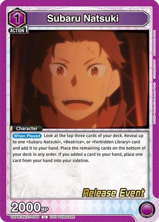 Subaru Natsuki (069) (UEPR/REZ-1-069) - UE24BT ReZERO Starting Life in Another World Release Event Cards - Card Brawlers
