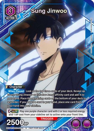 Sung Jinwoo (018) (UEPR/SLG-1-018) - Union Arena Promotion Cards Foil - Card Brawlers