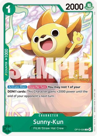Sunny-Kun (OP13-026) - Carrying On His Will: 3rd Anniversary Tournament Cards - Card Brawlers