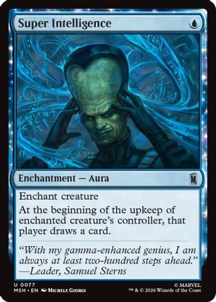 Super Intelligence (MSH-077) - Marvel Super Heroes Foil - Card Brawlers