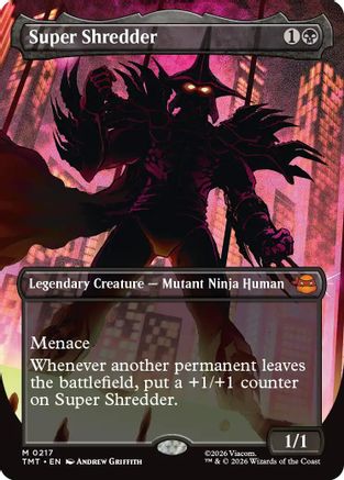 Super Shredder (Borderless) (TMT-217) - Teenage Mutant Ninja Turtles - Card Brawlers