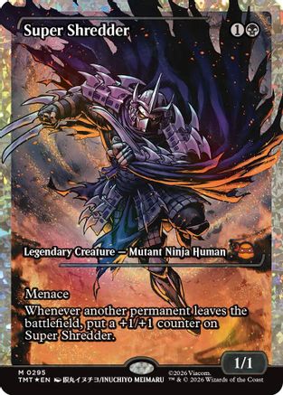 Super Shredder (Showcase) (Fracture Foil) (TMT-295) - Teenage Mutant Ninja Turtles Foil - Card Brawlers