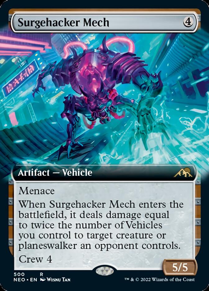 Surgehacker Mech (Extended Art) [Kamigawa: Neon Dynasty] - Card Brawlers