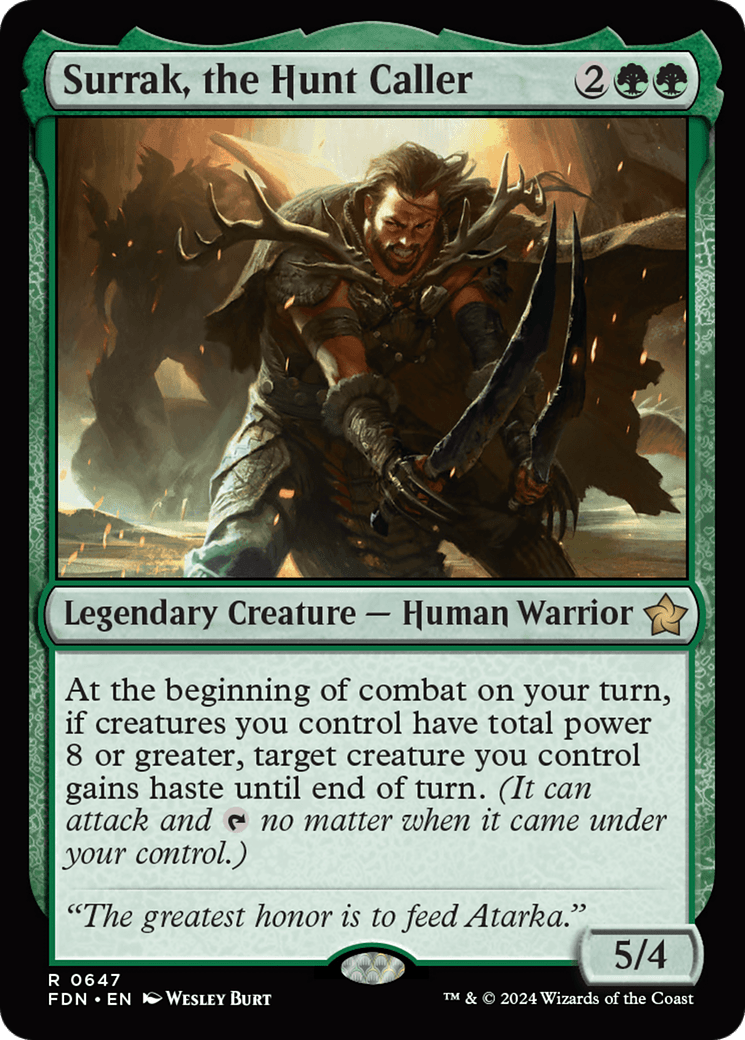 Surrak, the Hunt Caller [Foundations] - Card Brawlers
