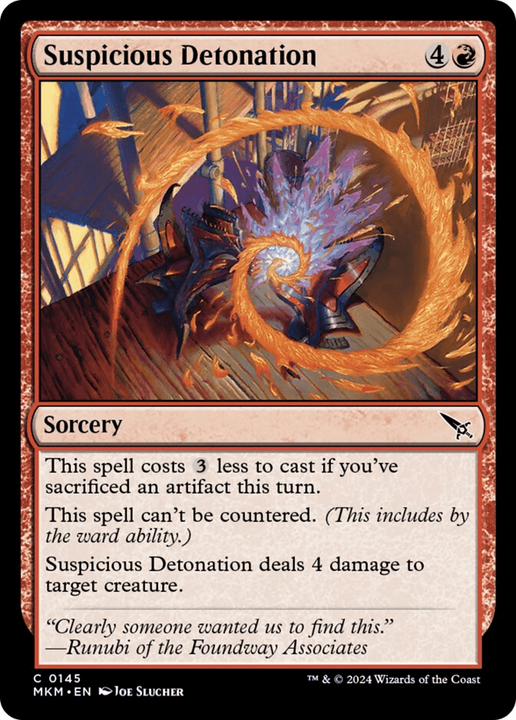 Suspicious Detonation [Murders at Karlov Manor] - Card Brawlers