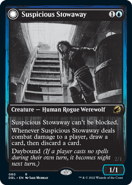 Suspicious Stowaway // Seafaring Werewolf [Innistrad: Double Feature] - Card Brawlers