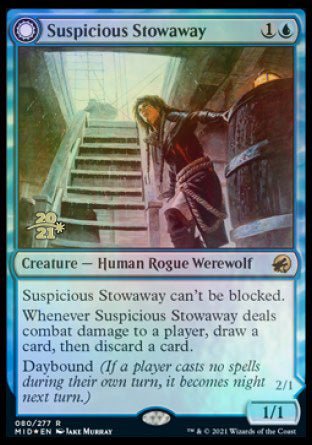 Suspicious Stowaway // Seafaring Werewolf [Innistrad: Midnight Hunt Prerelease Promos] - Card Brawlers