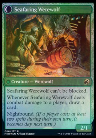 Suspicious Stowaway // Seafaring Werewolf [Innistrad: Midnight Hunt Prerelease Promos] - Card Brawlers